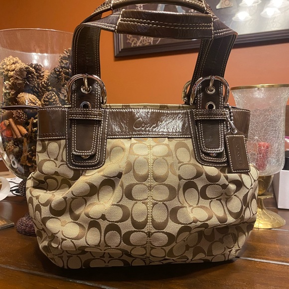 Coach Handbags - SOLD ON MERCARI Coach Soho Pleated signature North South Tote